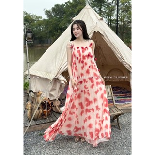 VA773  Đầm dập li hoạ tiết