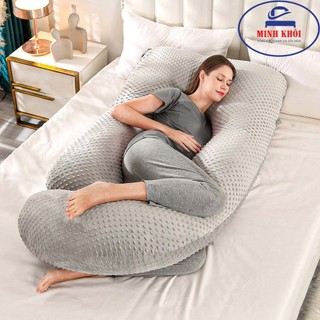 Gối bầu chữ u chống đau lưng nâng đỡ bụng cho mẹ bầu
