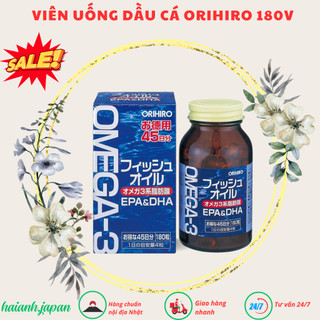 Dầu cá omega 3 epa & dha orihiro nhật bản hộp 180 viên