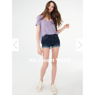 Quần short jean lật lai aer0 xuất xịn