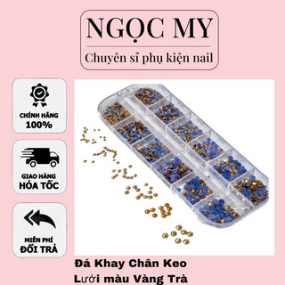 Đá Chân Keo Mix Vàng trà [ Khay 1440v ]