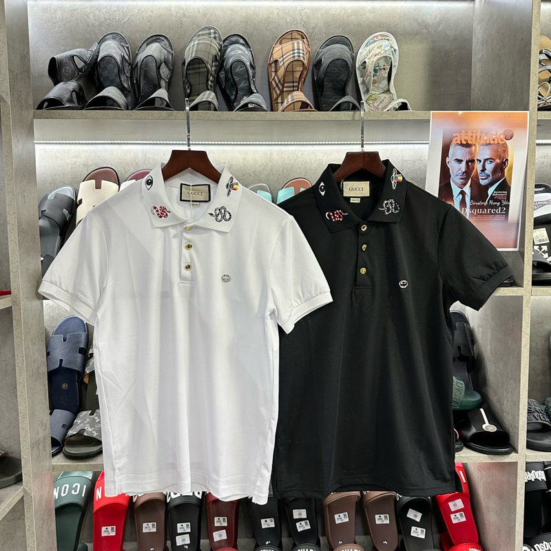 Áo polo gucci thêu cổ ong rắn new 1285