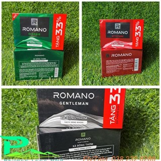 Xà phòng - xà bông Romano - Bánh 90g tặng 33% màu ( xanh,đỏ,đen)