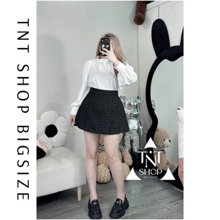 SET TIỂU THƯ BIGSIZE 3 MÓN ÁO BÈO TRẮNG KÈM KHOÁC + CHÂN VÁY FORM A [TNT SHOP BIGSIZE 60KG 90KG]
