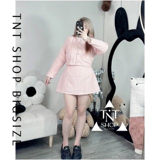 SET TIỂU THƯ BIGSIZE 3 MÓN ÁO BÈO TRẮNG KÈM KHOÁC + CHÂN VÁY FORM A [TNT SHOP BIGSIZE 60KG 90KG]