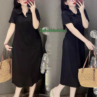 ĐẦM SUÔNG CỔ BẺ TĂM LẠNH DÁNG DÀI FORM RỘNG ĐẦM MAXI THUN BASIC