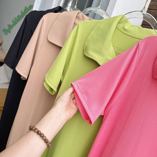 ĐẦM SUÔNG CỔ BẺ TĂM LẠNH DÁNG DÀI FORM RỘNG ĐẦM MAXI THUN BASIC