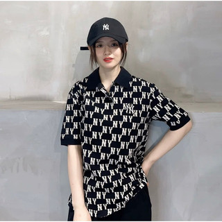 Áo Polo NY ĐEN thun cotton xuất phông hàng hiệu cao cấp, thoáng mát, mềm mịn