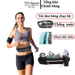 Túi Chạy Bộ Đeo Hông Đeo Bụng, Túi Đựng Điện Thoại Chạy Bộ Có Lỗ Luồn Tai Nghe Và Kèm Cài Chai Nước, Mềm Mịn, chống nước