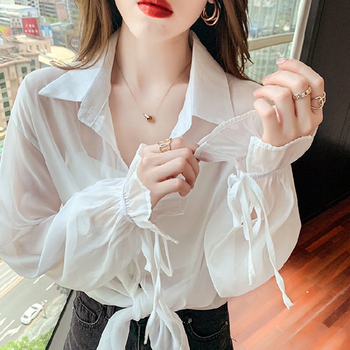Áo sơ mi nữ tay phồng tiểu thư chất voan mềm, mịn phong cách trẻ trung, cá tính  SM011 LALA STORE | BigBuy360 - bigbuy360.vn