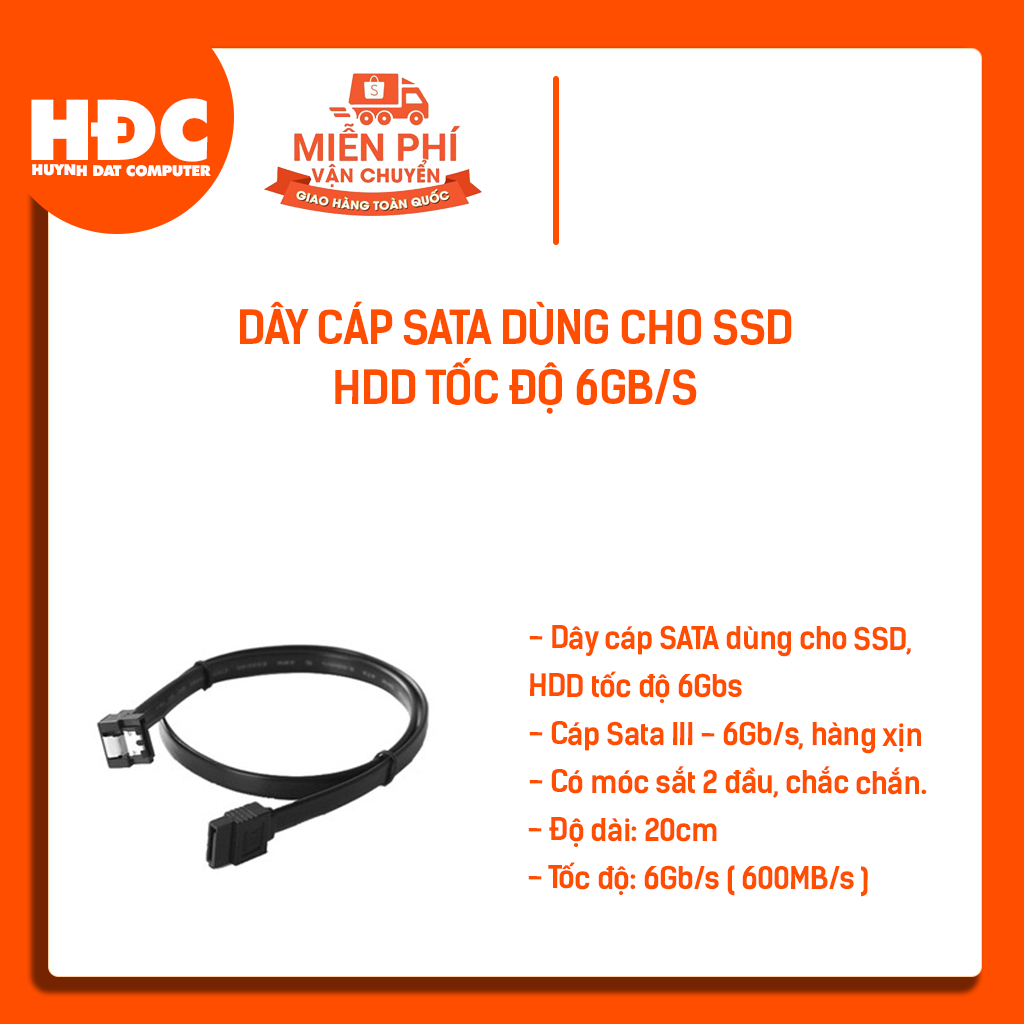 DÂY CÁP SATA DÙNG CHO SSD, HDD TỐC ĐỘ 6GB/S