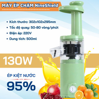 Máy ép chậm , máy ép hoa quả Nineshield Chính Hãng, Máy Ép Rau Củ Quả Mini Đa Năng Tiện Dụng Cho Gia Đình
