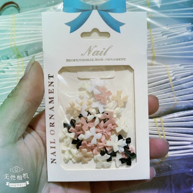 set charm nơ trang trí móng(gói 50 chiếc)