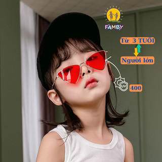 Kính dâm thời trang trẻ em FAMBY kính mắt cho bé trai bé gái mùa hè chống tia UV400