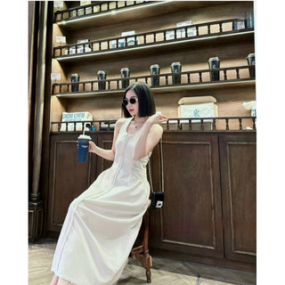 ĐẦM LINEN MIDI DÂY XOẮN LƯNG
