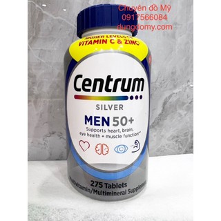 Date T6/2025_ Viên uống Vitamin khoáng chất cho nam trên 50 tuổi Silver Men 50 Centrum 275 viên của Mỹ
