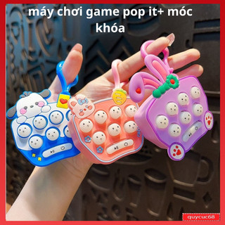 Máy  Pop it chơi game cầm tay, móc khóa pop it  mới có thể chơi điện tử giải trí bấm nút theo đèn nhạc có nhiều level