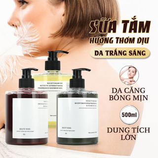 Sữa tắm Niacinamide làm trắng sáng mềm da dưỡng ẩm dịu nhẹ tẩy da chết, hương thơm nước hoa quyến rũ lâu phai 500ml