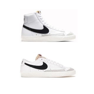 Giày_ Nike Blazer Mid 77  Vintage  ‘White Black’ bản Cổ Cao , Thấp  likeAuth full size nam nữ