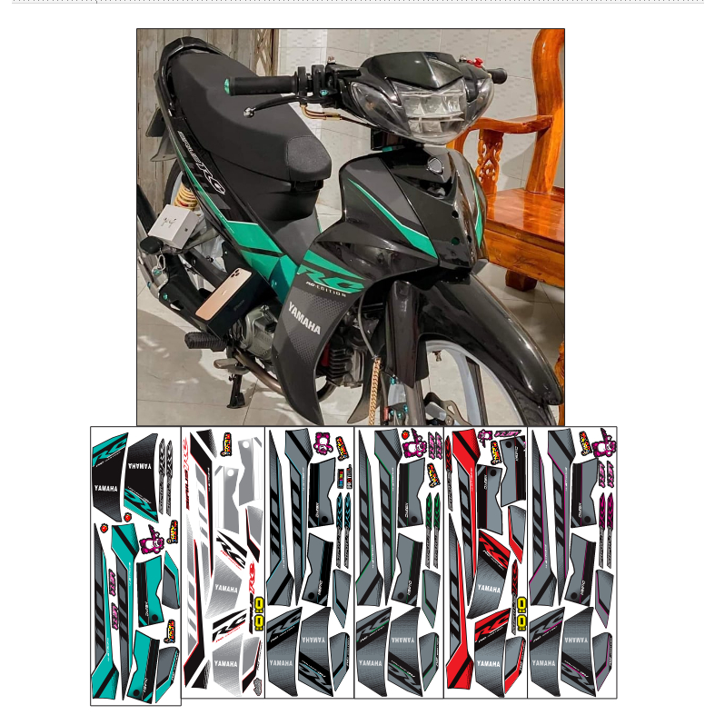 tem rời sirius Rc v1 - chất liệu decal