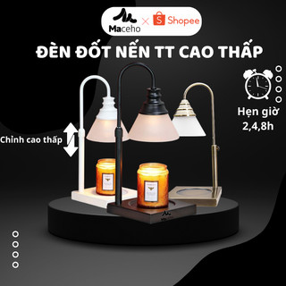 Đèn đốt nến thơm maceho 2022 - dùng cho nến bbw, yankee, manorcandle - chỉnh sáng, chiều cao, hẹn giờ