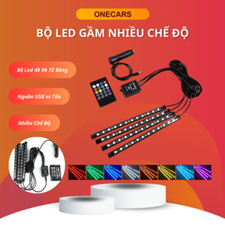 Đèn Led Gầm Ghế Ô Tô Led 48, 72 Bóng Nháy Theo Nhạc, Nhiều chế Độ Màu Sắc