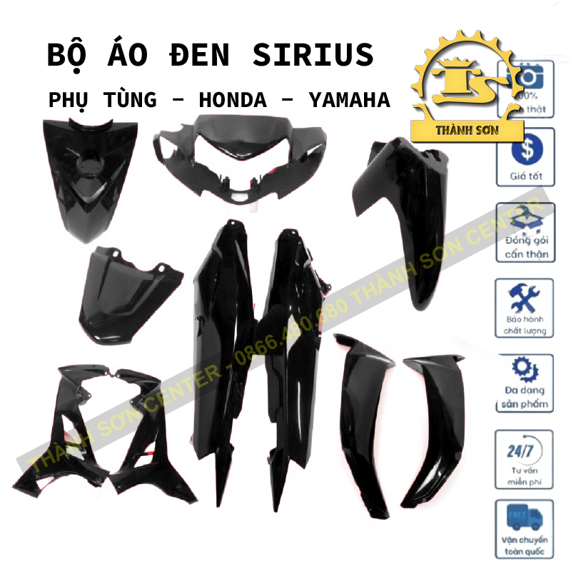 Combo Dàn áo xe Sirius 50/110cc Combo 16 Món (Hàng UMV cao cấp như Zin và chính Hãng Yamaha)