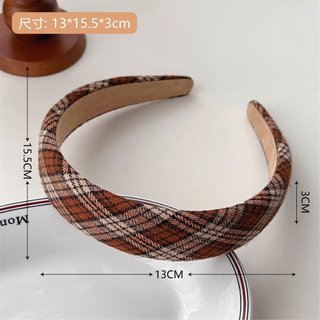 [BCT012] Băng đô, bờm cài tóc tone màu nâu be