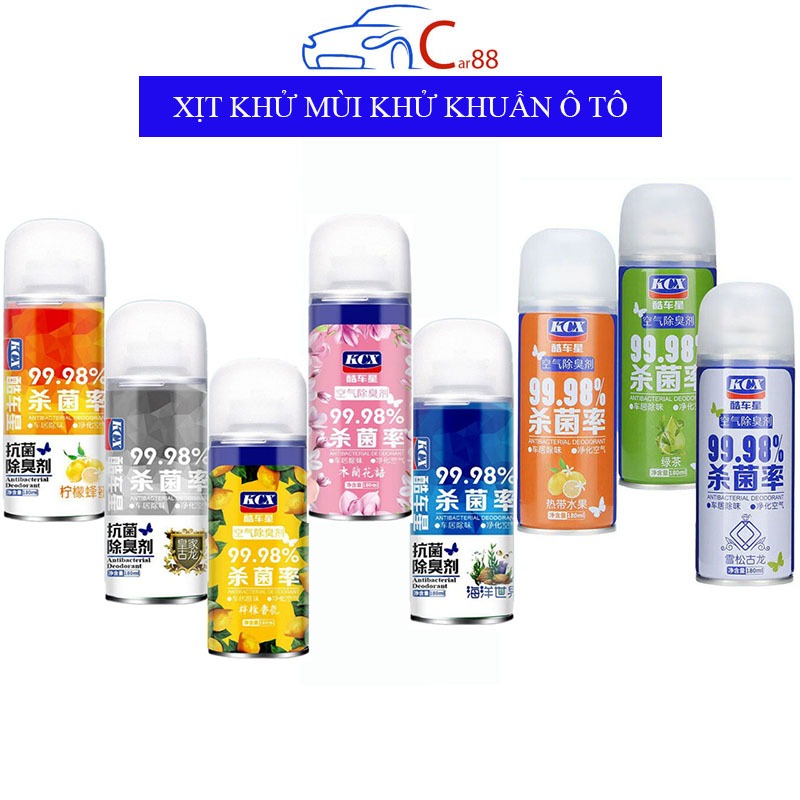 (24) Chai Xịt Khử Mùi Nội Thất Khử Khuẩn Điều Hòa Ô Tô Xe Hơi 180ml