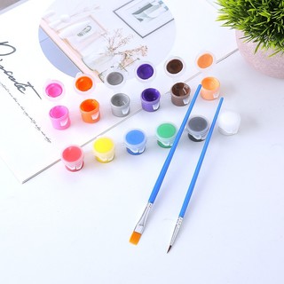 Vỉ Màu Nước 12 màu kèm 2 cọ