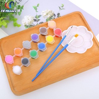 Vỉ Màu Nước 12 màu kèm 2 cọ