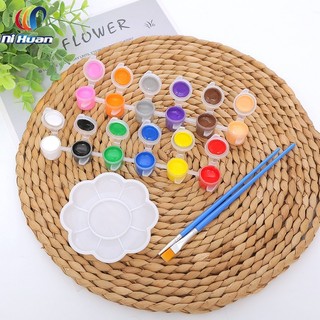 Vỉ màu nước 12 màu kèm 2 cọ