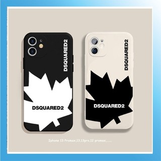 Ốp dsquared2 ốp lưng iphone in hình lá dsquared2 nhựa dẻo TPU bảo vệ camera 7plus/8plus/11/11pro/11promax/12promax/13/14