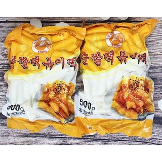 Bánh gạo tokbokki hàn quốc 500g bánh gạo cay bánh gạo cắt sẵn gói vàng vị truyền thống