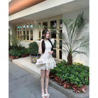 ĐẦM HOA TẦNG CÁNH TIÊN (Kèm video shop tự quay)