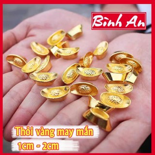Thỏi vàng Thần Tài kim loại size 20x5x4mm