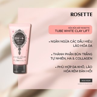 Sữa rửa mặt Rosette Cleasing Paste nội địa Nhật 120g (Mẫu Mới)