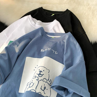 Áo Thun 3158 Cotton Khô Form Rộnh Nam Nữ Unisex In Hình Gấu G99