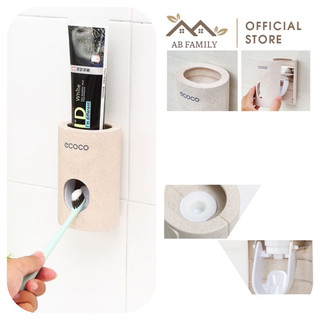 Nhả Kem Đánh Răng Ecoco Chất Liệu Nhựa Lúa Mạch Dính Tường Chắc Chắn E1703