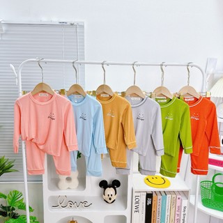 [7-19Kg] Bộ Đồ Dài Tay Thun Lạnh MINKY MON In Động Vật Khủng Long  Dễ Thương Năng Động Cho Bé