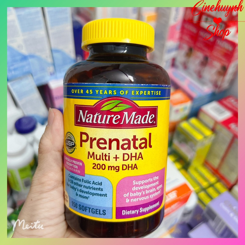 Viên uống bà bầu Nature Made _ Prenatal Multi +DHA 150 viên