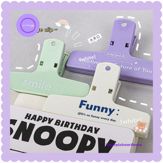 Kẹp giấy MOKA size lớn màu pastel có nam châm dễ thương purpleheartbora