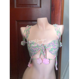 Áo kiểu handmade đính hoa nhiều màu tự chọn