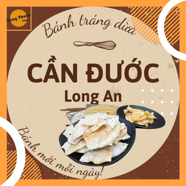 Bánh tráng dừa Long An (bọc 20 cái)