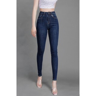 Quần Jean 03X XANH BỐ NỮ (Có Size Đại) Lưng Cao Co Giãn Tốt - Quần Bò Nữ Kiểu Dáng Basic - 100303