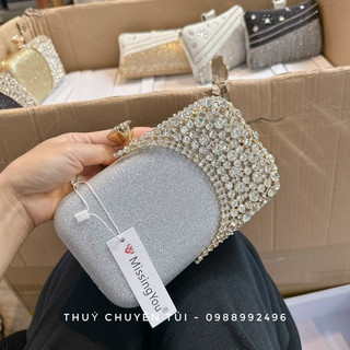 Túi Cốp Đính Đá Cầm tay fullbox
