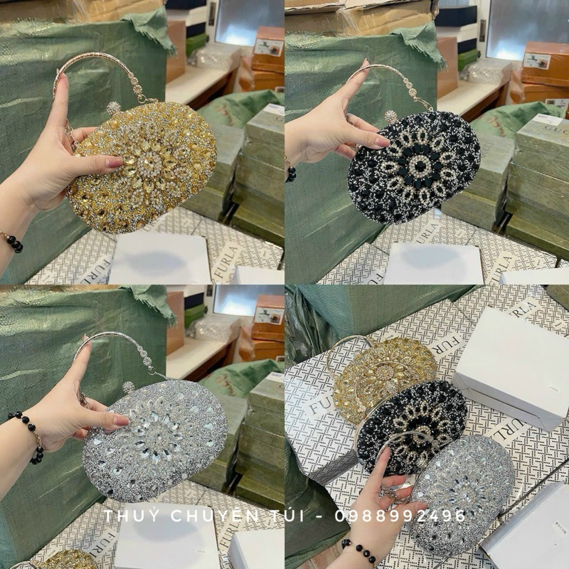 Túi Đá Tròn Cầm Tay Đi Tiệc Fullbox