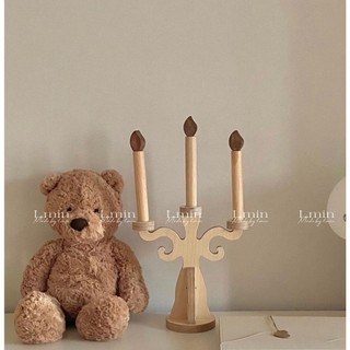 Set đế nến gỗ decor