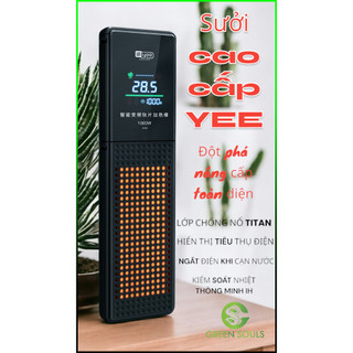 Sưởi bể cá cao cấp YEE công suất 1000W hiển thị điện tiêu thụ - Chống nổ titan, tự ngắt điện khi cạn nước