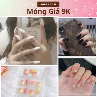 Bộ 24 Móng tay giả ❤️Ship 2h❤️ Móng giả Tặng Keo Dán Móng | CHS, R079, R168,MOS001